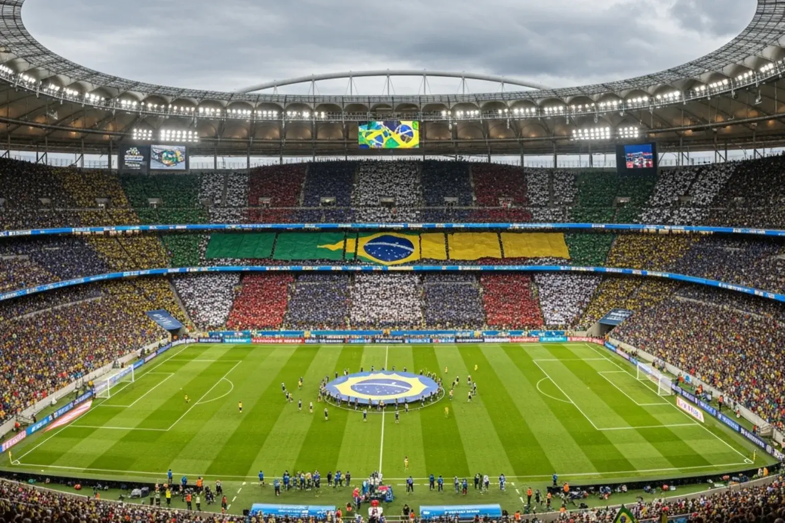 Estadísticas de equipos locales en el Brasileirão - estadio brasileño lleno de aficionados